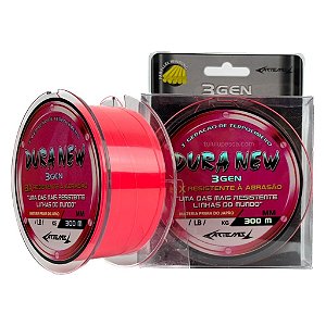 Linha Duranew Monofilamento Artemis Dura New 8x Rosa 300m Pesqueiro
