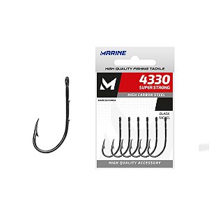Anzol Marine 4330 Super Strong Black Farpas Pacote