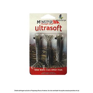 Isca Artificial Camarão Monster3x Ultrasoft 9cm, New Musgo
