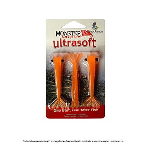 Isca Artificial Camarão Monster3x Ultrasoft 9cm, Orange