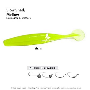 Isca Artificial Monster3x Slow Shad 9cm Mellow 3p