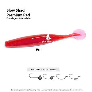 Isca Artificial Monster3x Slow Shad 9cm Premium Red 3p