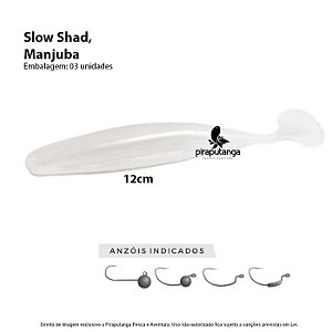 Isca Artificial Monster3x Slow Shad 12cm Manjuba 3p