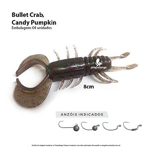 Isca Artificial Monster3x Bullet Crab 8cm Candy Pumpkin 4p