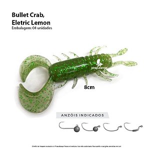 Isca Artificial Monster3x Bullet Crab 8cm Eletric Lemon 4p