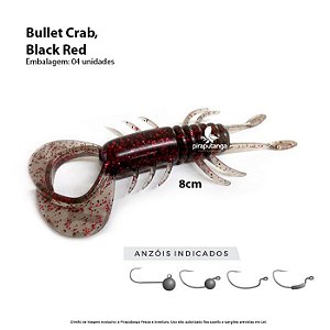 Isca Artificial Monster3x Bullet Crab 8cm Black Red 4p