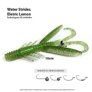 Isca Artificial Monster3x Water Strider 10cm Eletric Lemon 4p
