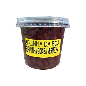 Bolinha da Boa Pesca Furadinha Goiaba Vermelha 140g Especial Pesqueiro