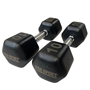 Halter sextavado texturizado e pegada anatômica em aço inox (par)