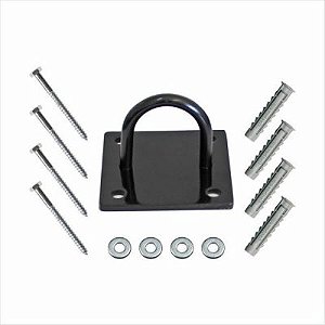 SUPORTE TETO PARA FITA DE SUSPENSÃO E CORDA NAVAL PRETO FB