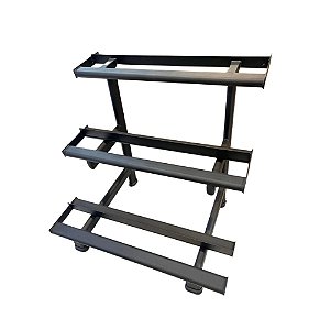 Suporte p/ Dumbell 3 Prateleiras Steel