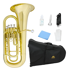 Bombardino Euphonium Sib Konig Laqueado 4 Pistos Profissional Completo