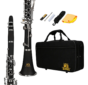 Clarinete Sib Konig Profissional Completo com Estojo e Acessórios