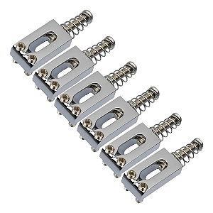 Kit 6 Saddles para Ponte Tremolo Stratocaster Carrinhos Ajustáveis