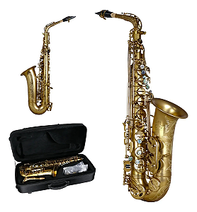 Sax Alto Konig Custom Profissional Fosco Luxo Completo com Estojo