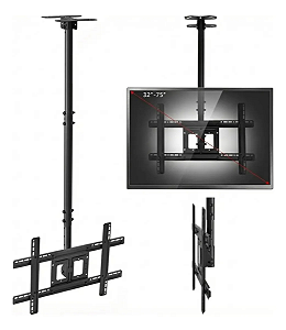 Suporte para TV 32 a 75” Teto ou Parede Articulado Giratório Ajustável