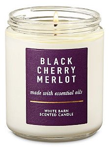 Black Cherry Merlot Single Wick Candle - Consumos da Martina