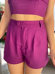 Shorts Feminino Alfaiataria Livia Ametista