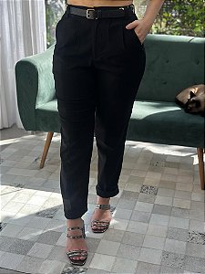 Calça Feminina Reta Alfaiataria Helena Preta