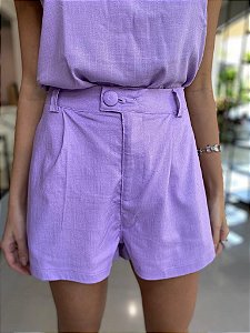 Shorts Feminino Alfaiataria Livia Lavanda