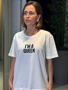 T-shirt Feminina Malha Queen Branco