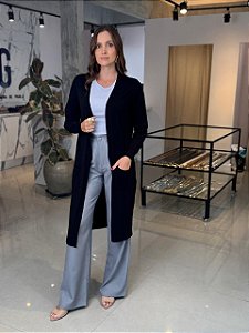 Cardigan Feminino Tricô Leve Preto