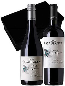 Kit Especial Chile: Cefiro Cabernet Sauvignon + Vinho Cefiro Pinot Noir + Caixa Preta Presente