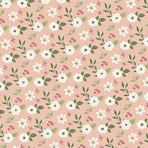 TECIDO 100% ALGODÃO FABRICART COLEÇÃO BOTÂNICA - FLORES MATUTINAS - PREÇO DE 0,50 x 1,50MT