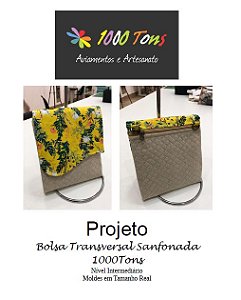 PROJETO BOLSA TRANSVERSAL SANFONADA + Vídeo Aula no Facebook