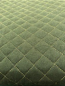 TECIDO MATELASSADO SARJA VERDE RETO - PREÇO DE 0,50 x 1,50MT