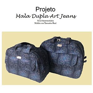 PROJETO MALA DUPLA ART JEANS + VÍDEO AULA NO FACEBOOK