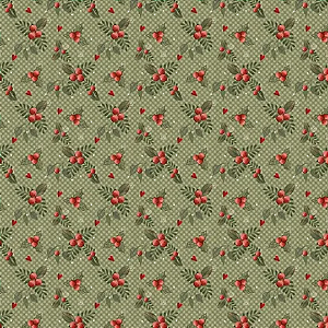 TECIDO 100% ALGODAO DIGITAL FUXICOS E FRICOTES COLEÇÃO MEU NATAL 2024 - MINI AZEVINHA - PREÇO DE 0,50 X 1,50MT