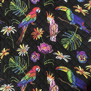 TECIDO MATELASSADO NYLON IMPERMEÁVEL NATUREZA QUILT RETO - PREÇO DE 0,50 X 1,45
