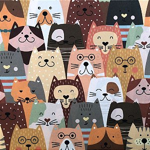 NYLON ACQUA DECOR GATINHOS - PREÇO DE 0,50 x 1,40