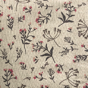 TECIDO LINHO ESTAMPADO FLORAL 04 -  1000TONS - PREÇO DE 1,0 X 1,35MT