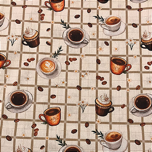 TECIDO 100% ALGODÃO CAFÉ - PREÇO 0,50 X 1,50MT