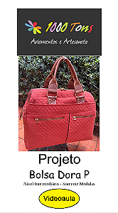 PROJETO BOLSA DORA P + VIDEO AULA NO FACEBOOK