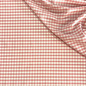TECIDO 100% ALGODÃO IGARATINGA XADREZ FIO TINTO ROSA - PREÇO 0,50M X 1,50M