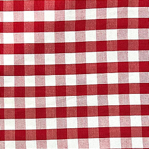 TECIDO MISTO IGARATINGA XADREZ VERMELHO - PREÇO 0,50M X 1,50M