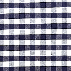 TECIDO MISTO IGARATINGA XADREZ AZUL MARINHO - PREÇO 0,50M X 1,50M