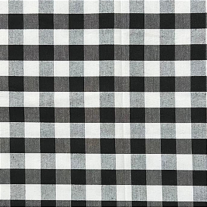 TECIDO MISTO IGARATINGA XADREZ PRETO - PREÇO 0,50M X 1,50M