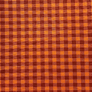 TECIDO 100% ALGODÃO IGARATINGA XADREZ TOM TOM CENOURA - PREÇO 0,50M X 1,50M