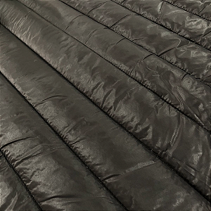 Tecido Metalassado Nylon Preto Quilting Listrado - 1,00 X 1,40 MT