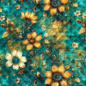 TECIDO MATELASSADO DIGITAL 1000 TONS COLEÇÃO FLORAL 2026 - FLORAL 6 - PREÇO DE 0,50 x 1,35MT