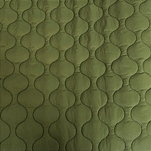 TECIDO MATELASSADO NYLON VERDE MILITAR QUILTING DUNAS - 1,00 X 1,40 MT