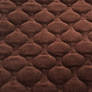 TECIDO MATELASSADO VELUDO COTELE MARROM QUILT DUNAS C/ ESPUMA - PREÇO DE 0,50 X 1,40