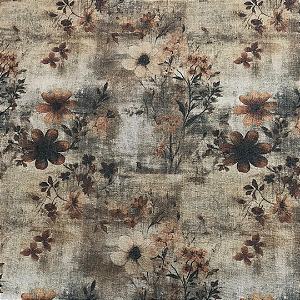 LINHO ESTAMPADO FLORAL RETRÔ - 1000TONS - PREÇO DE 1,0 X 1,35 MT
