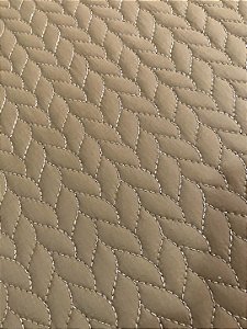 TECIDO MATELASSADO NYLON IMPERMEÁVEL OCRE QUILT CORDAS - PREÇO DE 0,50 X 1,45