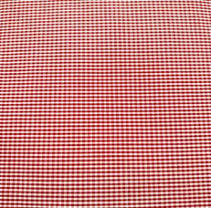 TECIDO 100% ALGODÃO - XADREZ MICRO VERMELHO FUNDO BRANCO- PREÇO DE 0.50 x 1,50