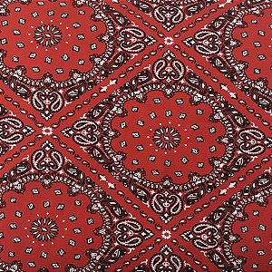 TECIDO 100% ALGODÃO IGARATINGA - BANDANA VERMELHO - 0,50M X 1,50M